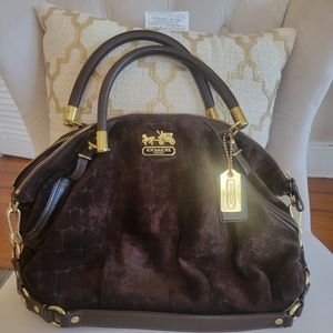 Dark brown coach bag